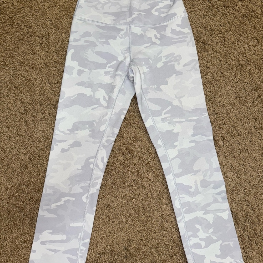 Lululemon Grey Camouflage Leggings Size 4.  Buttery soft, great condition.
